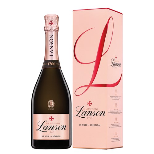 Lanson Le Rosé Creation Champagne – Elegant and Refreshing 75cl Gift Boxed